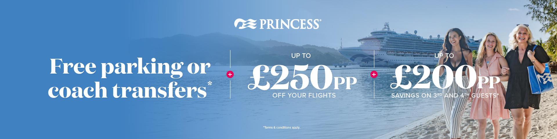 Princess Free parking or Coach Transfers